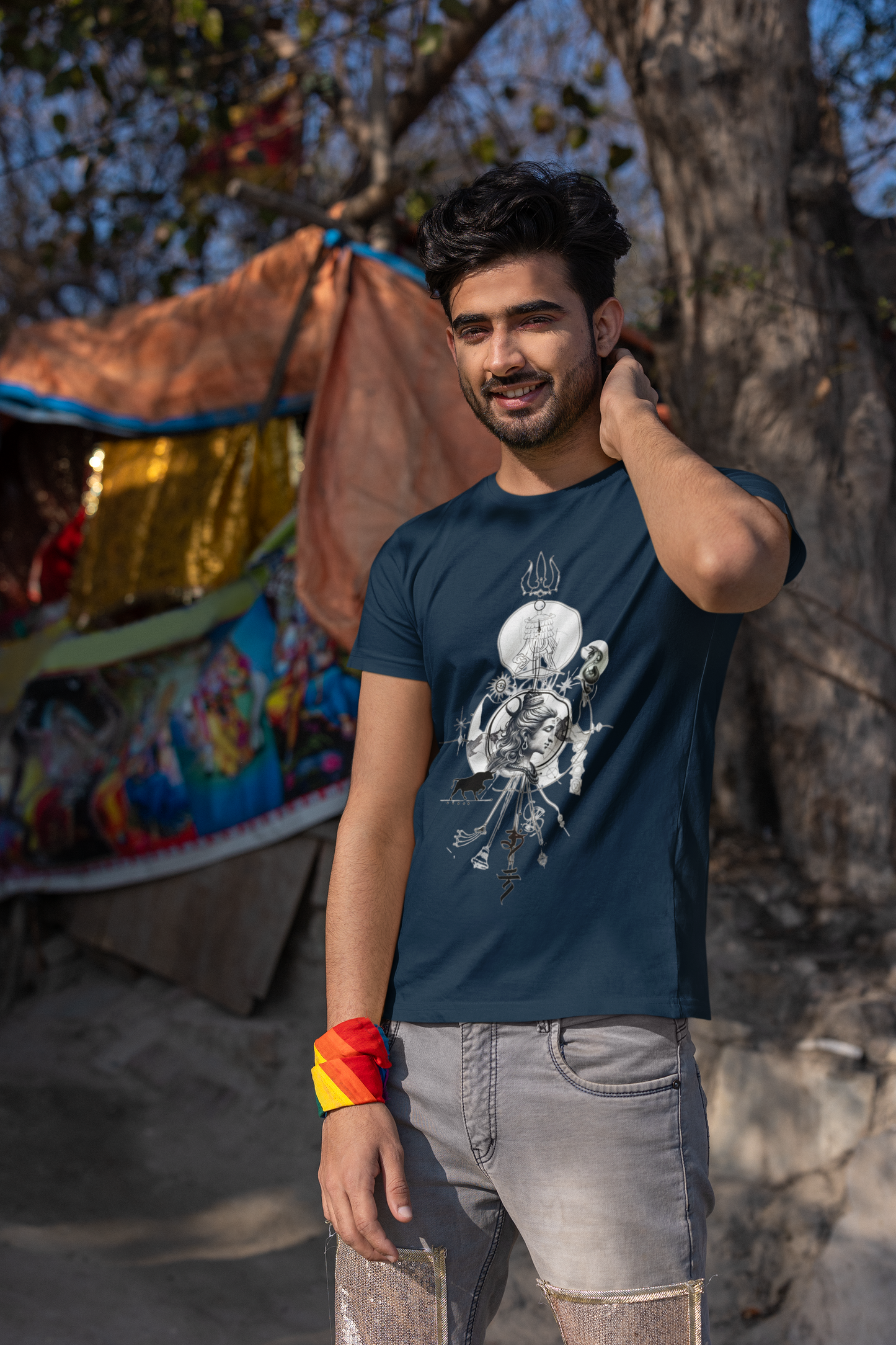 Cosmic Shiva - Sacred Geometry Oversized T-Shirt