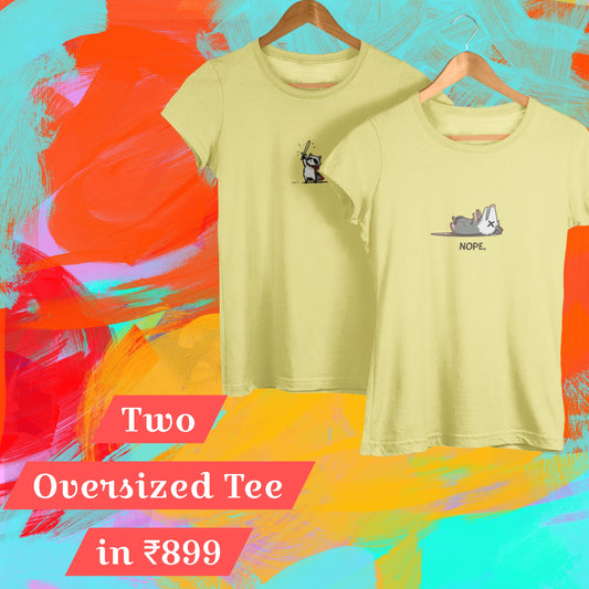 Chill & Slay Oversized Tee Combo