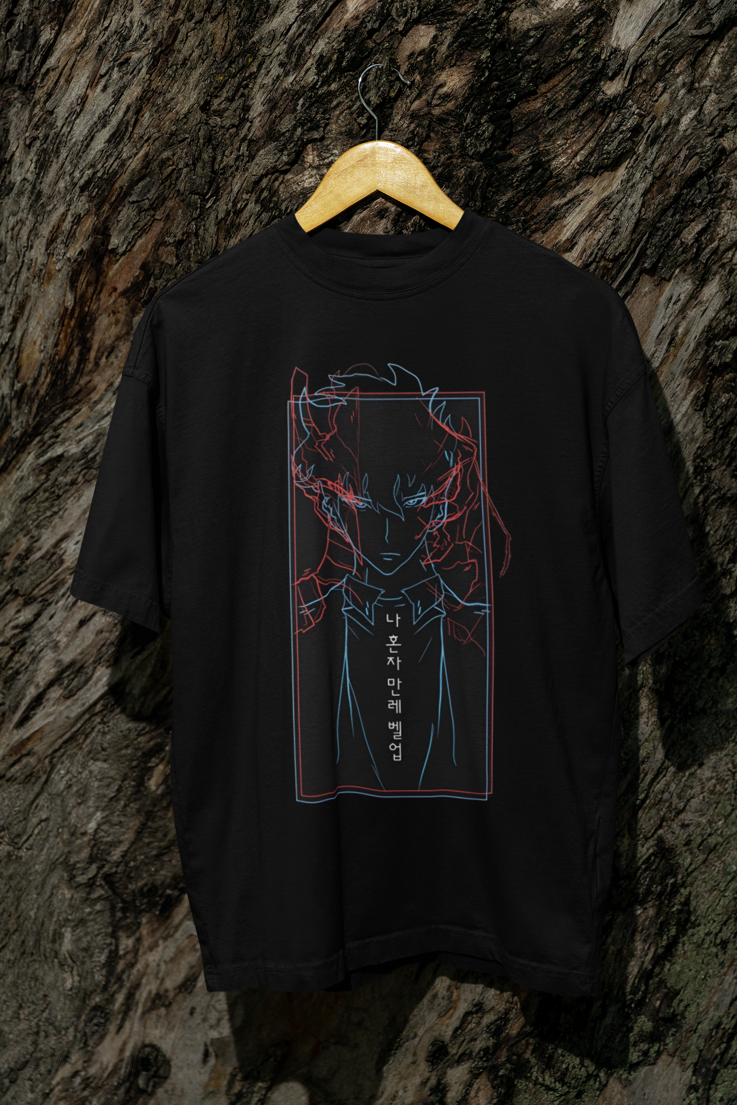 Solo Leveling Anime T-Shirt – Neon Shadow Style