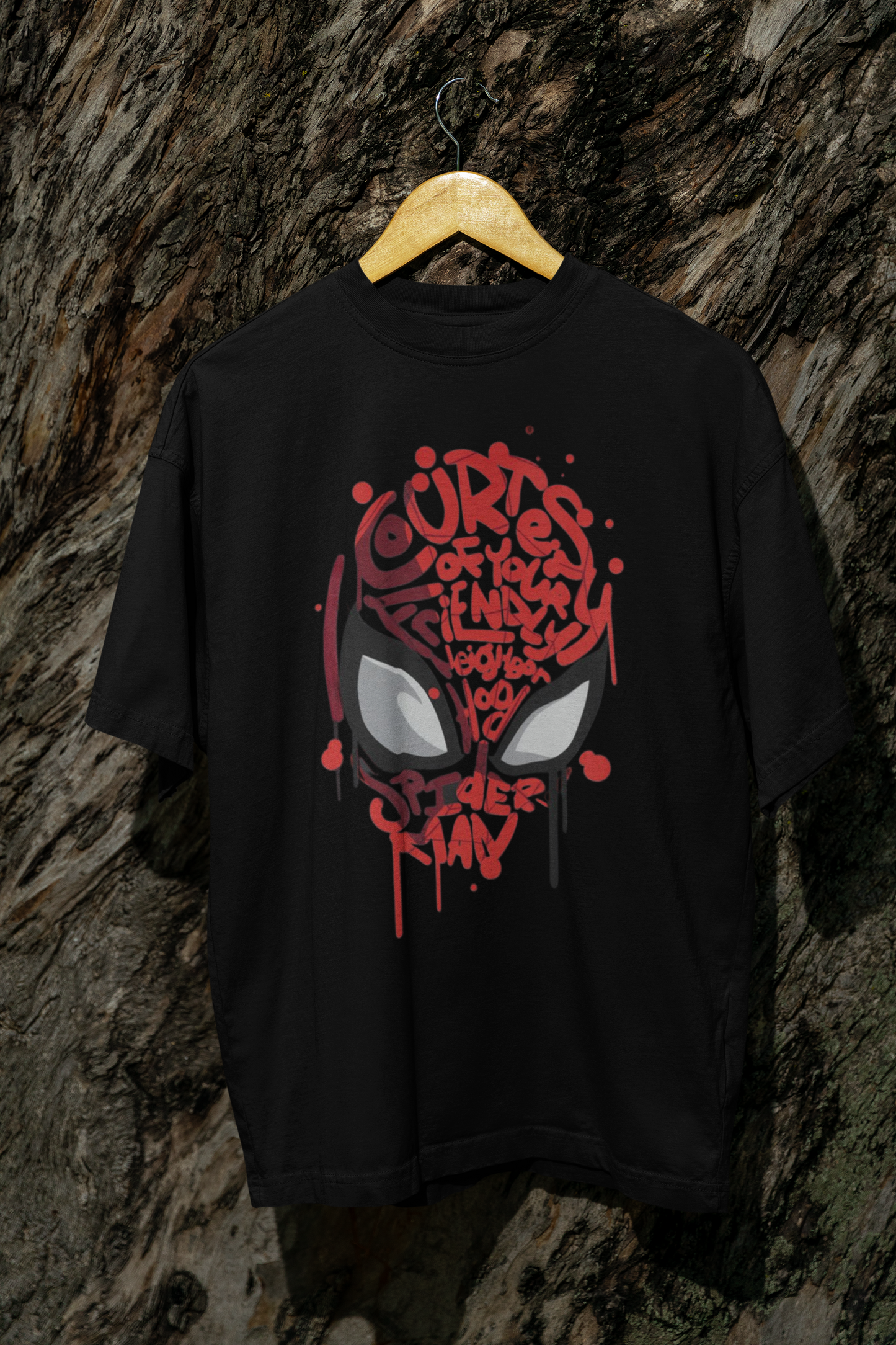 Graffiti Spider Oversized T-Shirt